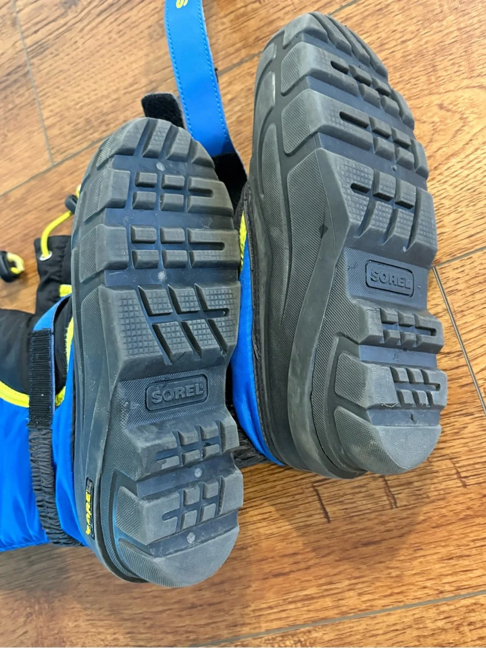Sorel Kids Snow Boots Size 3 Blue Black Removable Liners Winter Boots